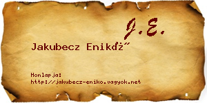 Jakubecz Enikő névjegykártya