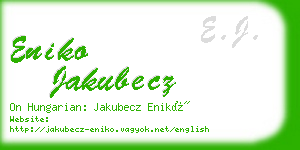 eniko jakubecz business card